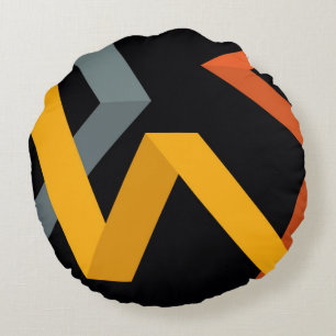 PLayful, vibrant, modern, urban graphic ways Round Cushion