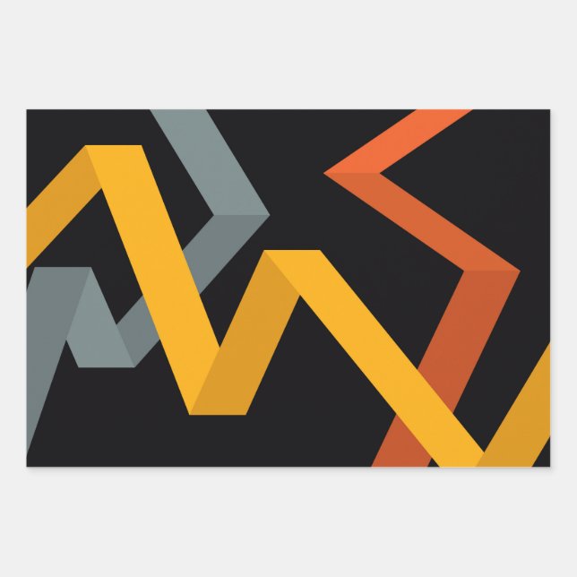 PLayful, vibrant, modern, urban graphic ways Wrapping Paper Sheet (Front)