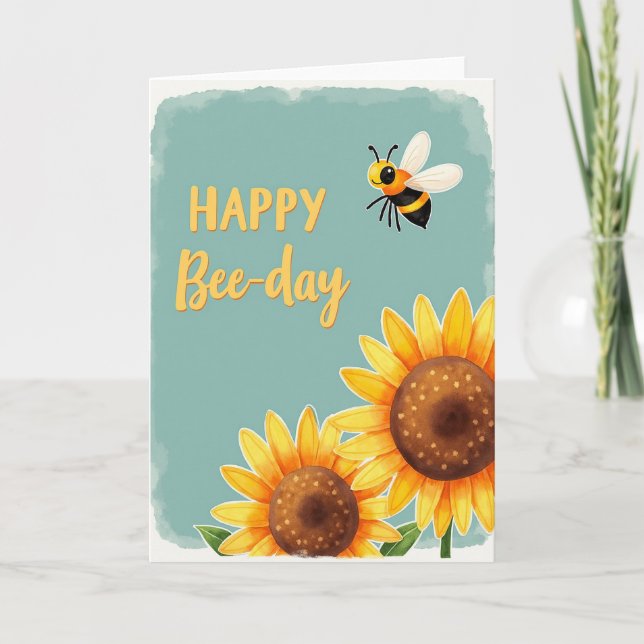 Playful Watercolor Birthday Card (Front)