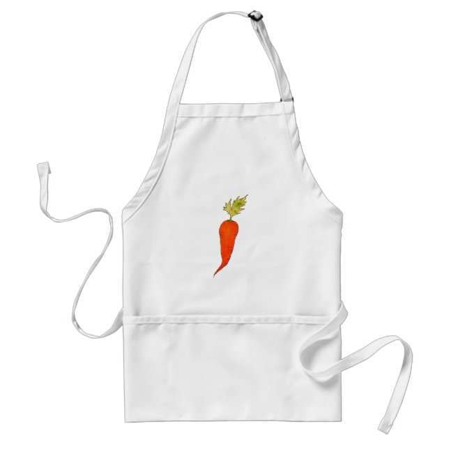 Playful Watercolor Carrot Standard Apron (Front)