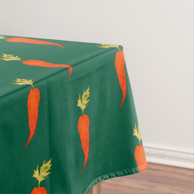 Playful Watercolor Carrot Tablecloth (In Situ)