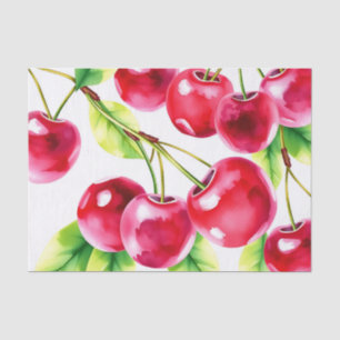 Playful Watercolor Cherries Tissue Paper