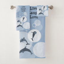 Playful Wave Jumping Dolphins Steel-Blue
