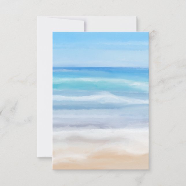 Playful Waves On A Sunny Day At The Beach Card (Front)