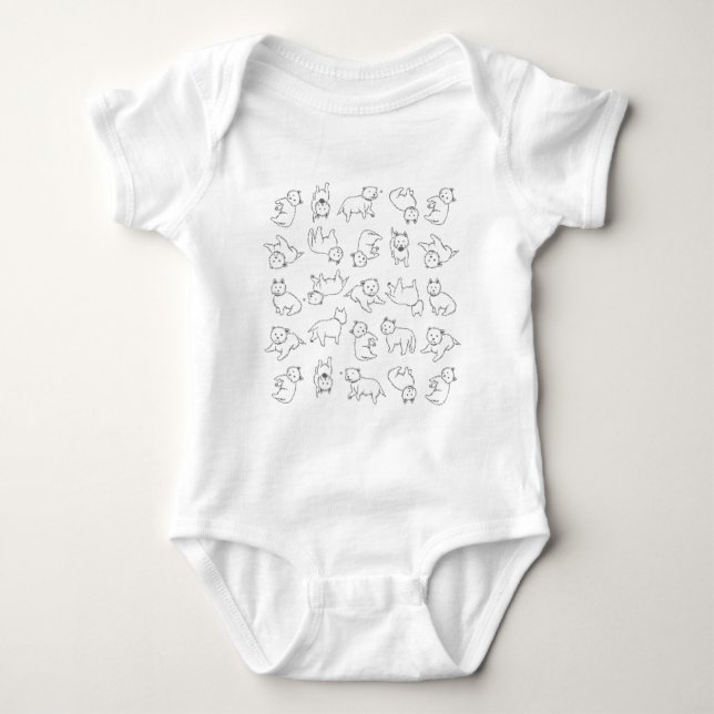 Playful Westies Baby Bodysuit (Front)
