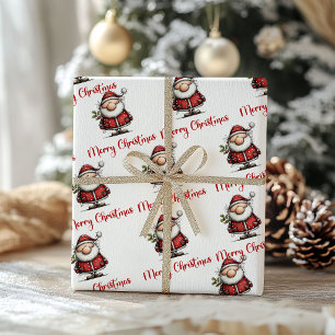 Playful Whimsical Santa Humor Christmas Wrapping  Paper