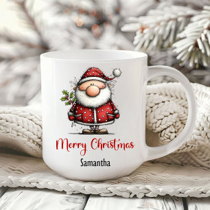 Playful Whimsical Santa Humour Christmas Coffee Mu Mug
