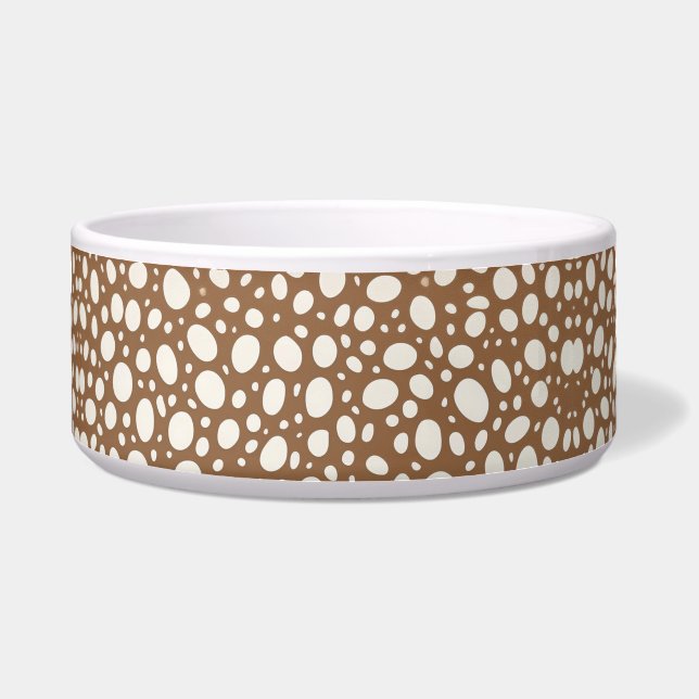 Playful White Polka Dots Dog (Front)