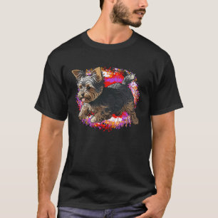 Playful Yorkshire Terrier Dog Pop Art Proud Yorkie T-Shirt