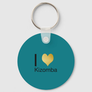 Playfully Elegant I Heart Kizomba Key Ring