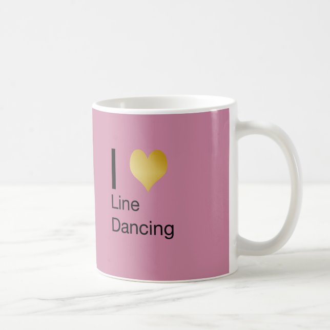 Playfully Elegant  I Heart Line Dancing Coffee Mug (Right)