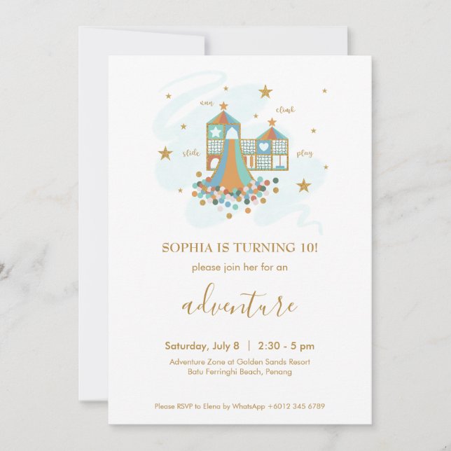 Playground Adventure Party Invitation (Front)
