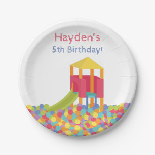 Playground Ball Pits Kid Birthday Party Supplies Paper Plate
