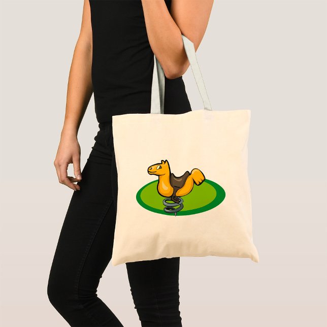 Playground Horse Spring Rider Tote Bag (Creator Uploaded)