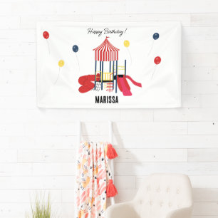 Playground Kids Boys Girls Birthday Custom Name Banner