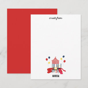 Playground Kids Boys Girls Birthday Custom Name Card