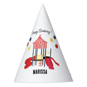 Playground Kids Boys Girls Birthday Custom Name Party Hat