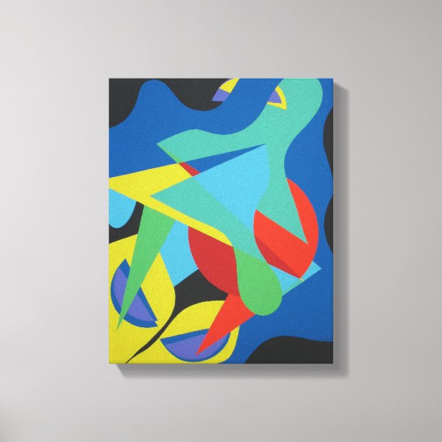 Playground of Coloured Shapes Canvas Print (Front)