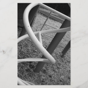 Playground Spiral Black & White Stationery