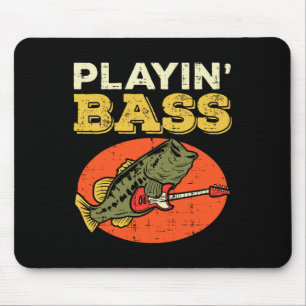 Playin B Fish Guitar Cool Fishing Bist Player Musi Mouse Pad