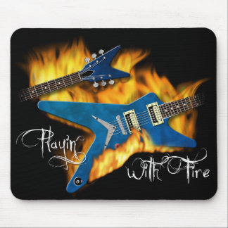 Playin with Fire Guitar Mousepad