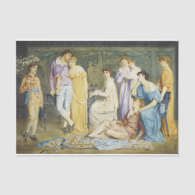 Playing a Prelude by Johann Sebastian Bach Tissue Paper (Front)