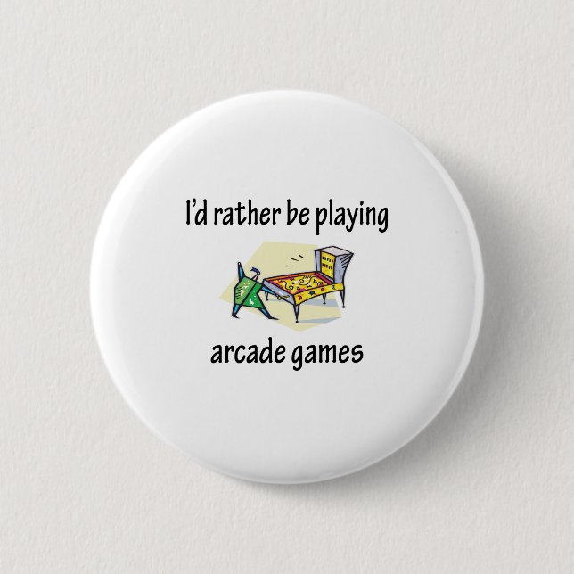 Playing Arcade Games 6 Cm Round Badge (Front)