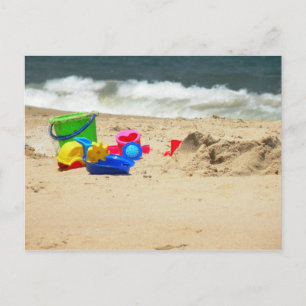 Playing at the Beach Postcard