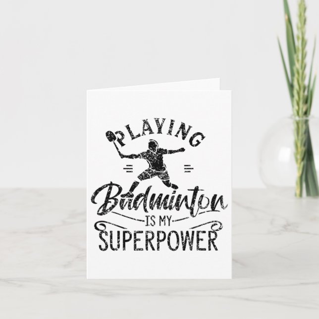 Playing Badminton Is My Superpower Team Player Shu Card (Front)