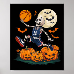 Playing Basketball Halloween Men Boys Basketball 1 Poster