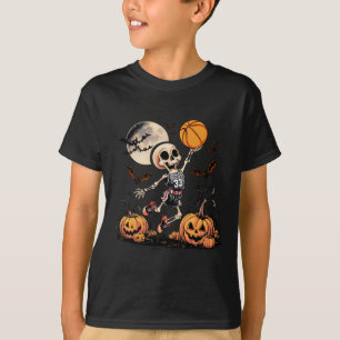 Playing Basketball Halloween Men Boys Basketball T-Shirt