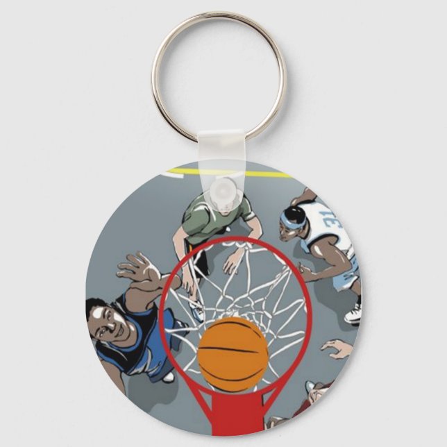 Playing Basketball Keychain (Front)