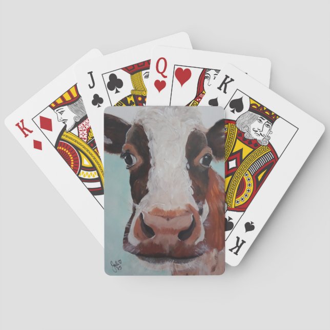 Playing Card - Comical Cow (Back)