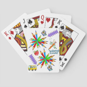 Playing Card Deck Back to School is Cool