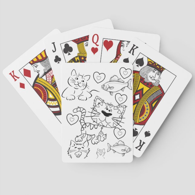 Playing Card Deck Colouring Cats Kittens (Back)