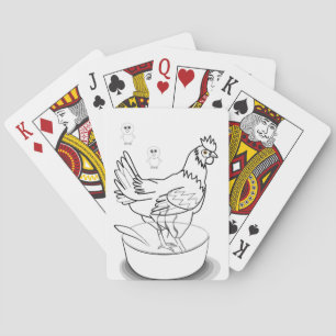Playing Card Deck Colouring Chicken