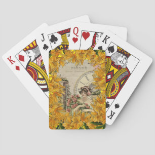 Playing Card Deck Floral Victorian