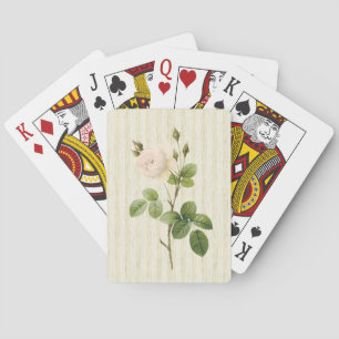 Playing Card Deck Rose Beige Floral