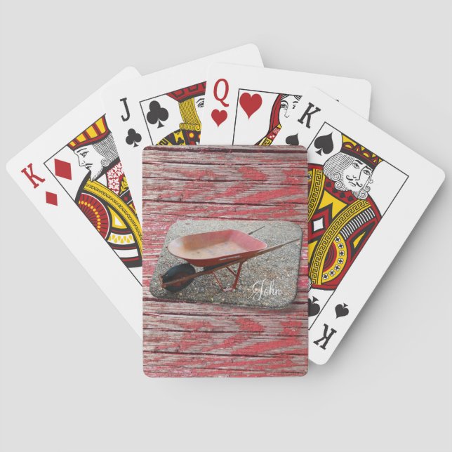 Playing Card Deck Wheelbarrow (Back)