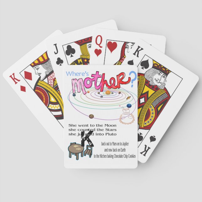 Playing Card Deck Where's Mother?  (Back)