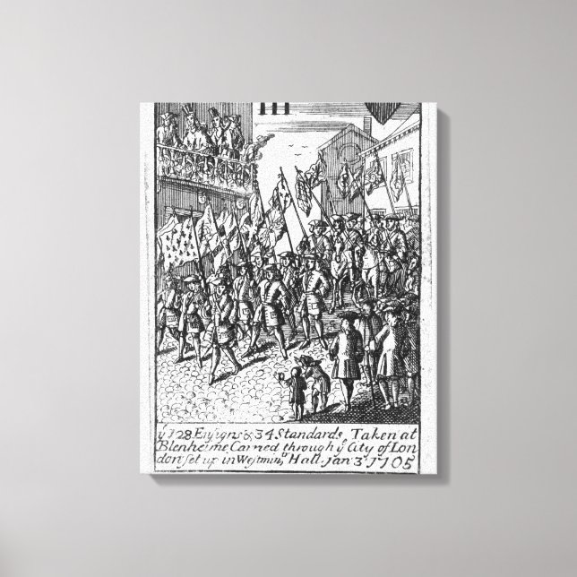 Playing card depicting the Ensigns Canvas Print (Front)