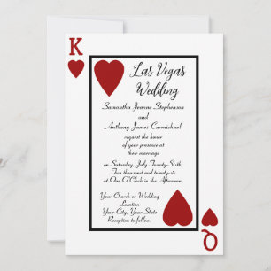 Playing Card King/Queen Wedding Invitations