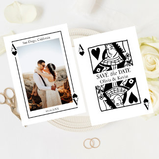 Playing Card Las Vegas Save the Date Wedding 
