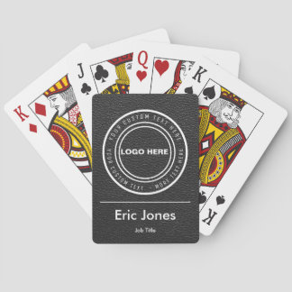Playing Card Leather Look Business Logo | Elegant 