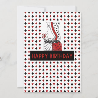 Playing Card QUEEN BIRTHDAY card
