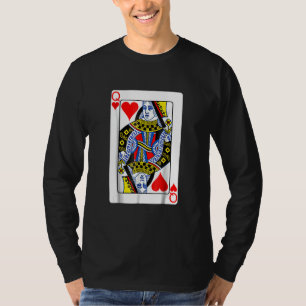 Playing Card Queen Of Hearts Valentine's Day Costu T-Shirt