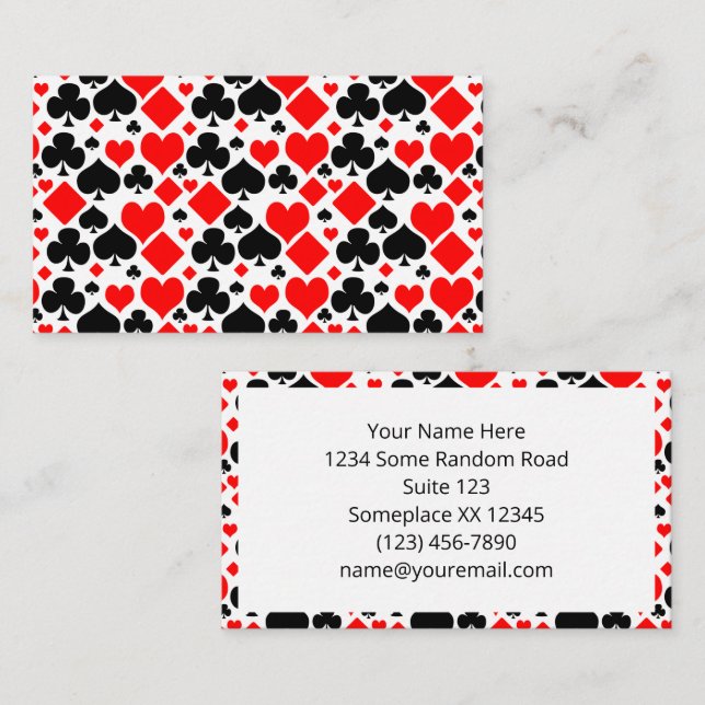 Playing Card Suit Pattern (Front/Back)