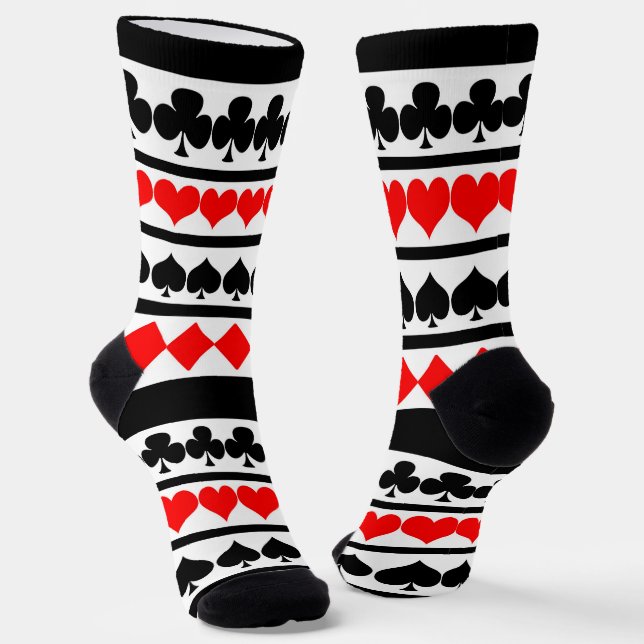 Playing Card Suit Socks (Angled)