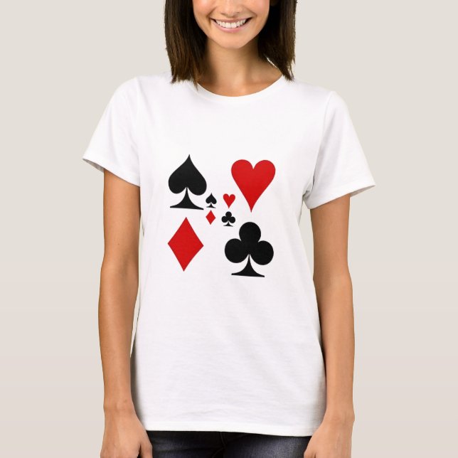 PLAYING CARD SUITES GIFTS T-Shirt (Front)