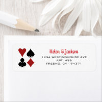 Playing Card Suits Black White Las Vegas Wedding